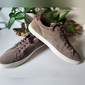 Vince Camuto Men's Cowon Court Taupe Suede Sneakers-size 10.5